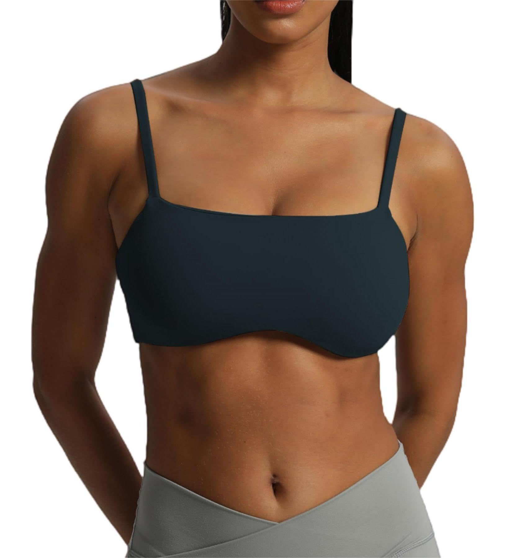Aoxjox Womens Define Sculpt Bandeau Sports Bras Workout Curved Training Fitness
