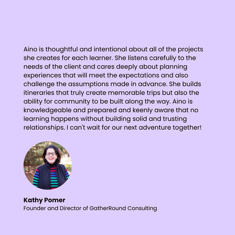 Kathy Pomer testimonial for Aino Puro