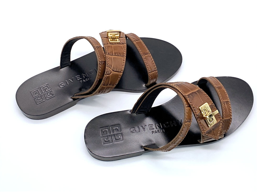 Thumbnail: GIVENCHY Eden Turn-Lock Slide Sandals