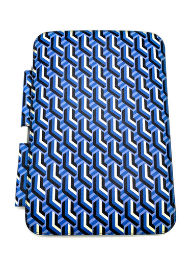 Prada Geometric Pattern Leather iPad Case | jonamega