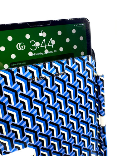 Prada Geometric Pattern Leather iPad Case | jonamega