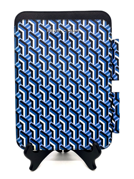 Prada Geometric Pattern Leather iPad Case | jonamega