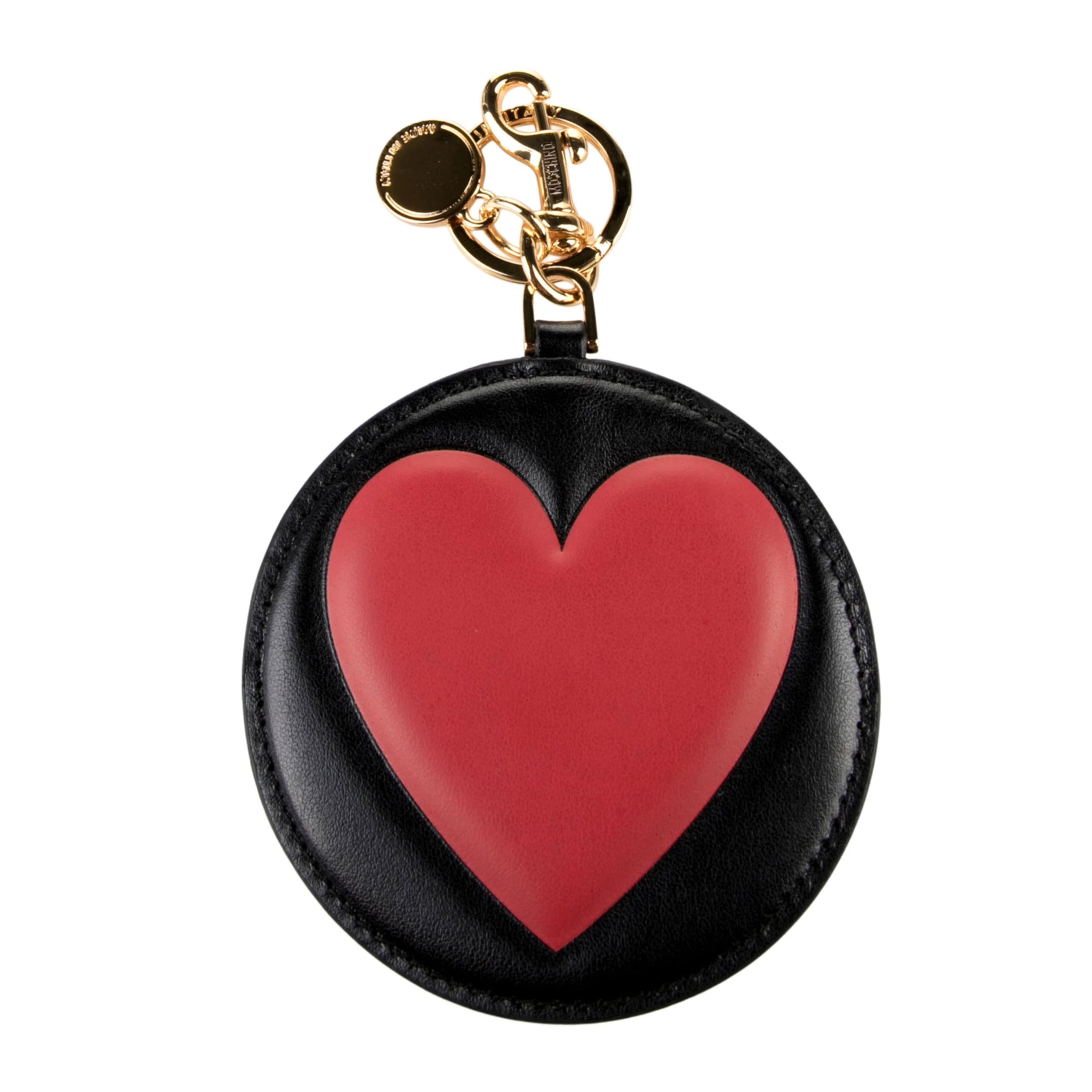 Moschino Milano "Big Heart" Calfskin Bag Charm