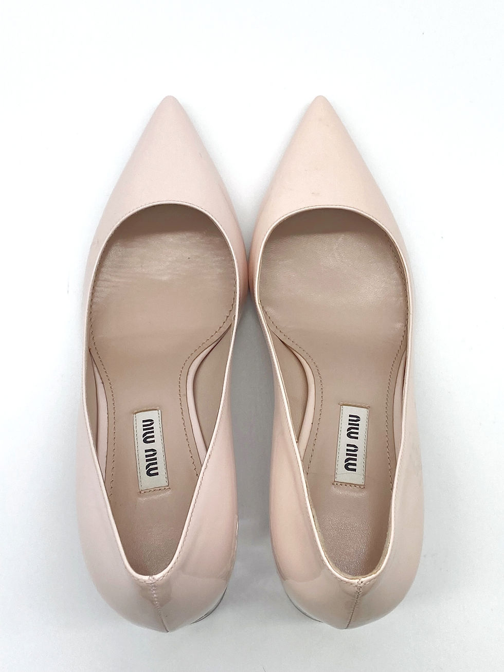 Thumbnail: Miu Miu Crystal-Heel Patent Pump