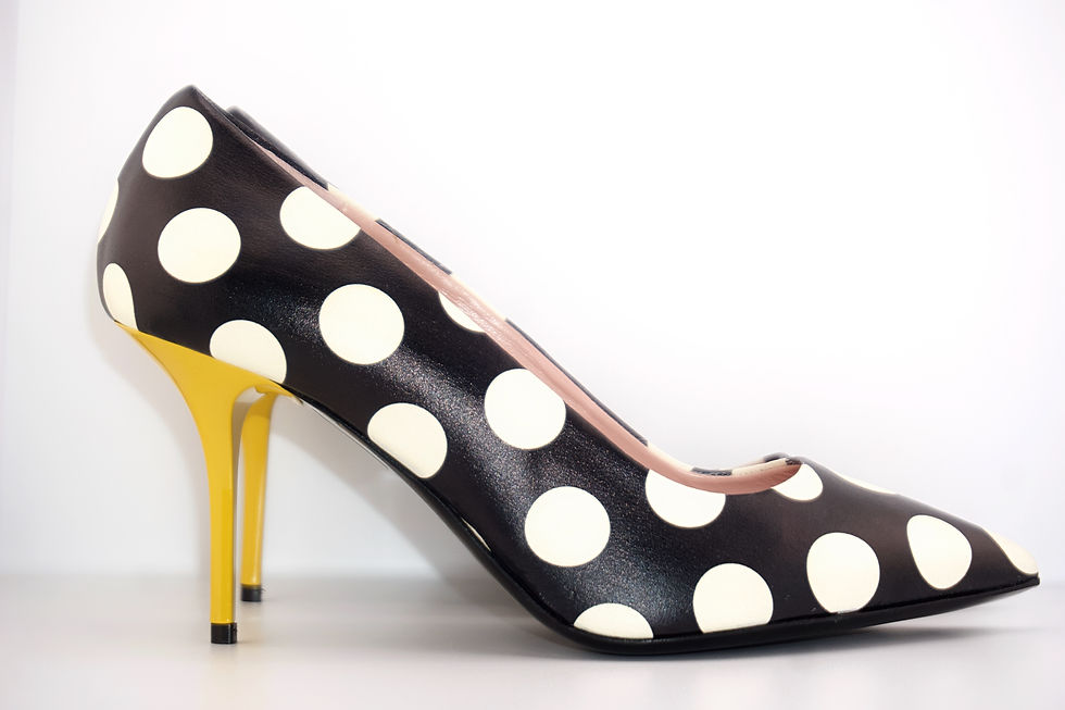 Thumbnail: Moschino Pola Dot Heel Dress Pump