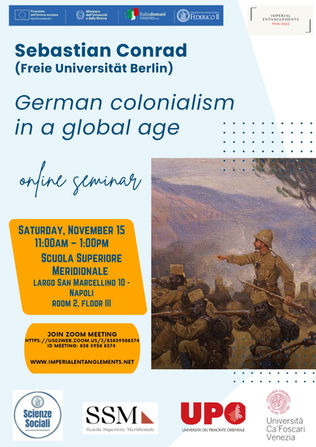 Online Seminar, 15 November: Sebastian Conrad (Freie Universität Berlin), "German colonialism in a global age"