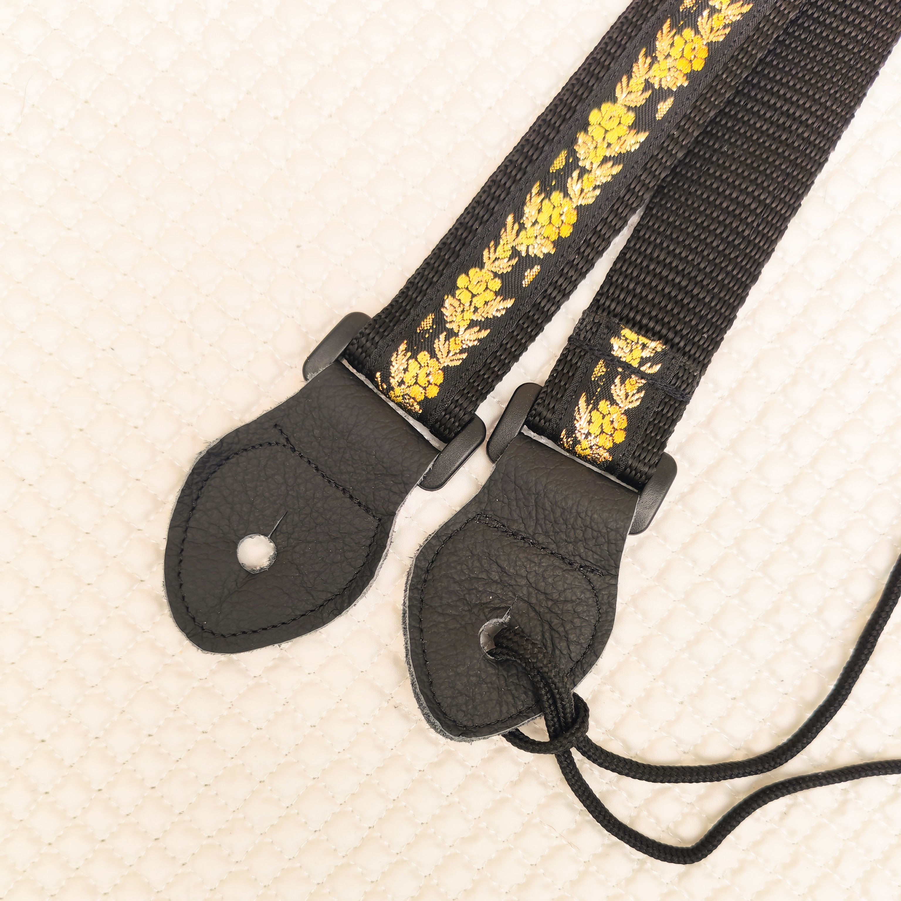 Yellow and Gold Roses ukulele strap 1 inch