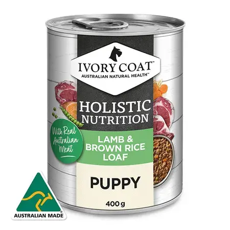Ivory Coat Wholegrain Lamb & Brown Rice Puppy Loaf 400g