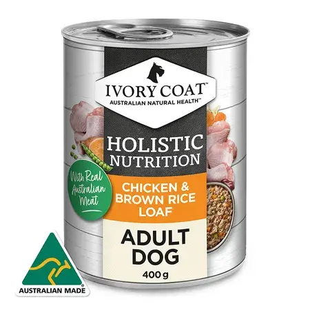 Ivory Coat Wholegrain Chicken & Brown Rice Adult Dog Loaf 400g