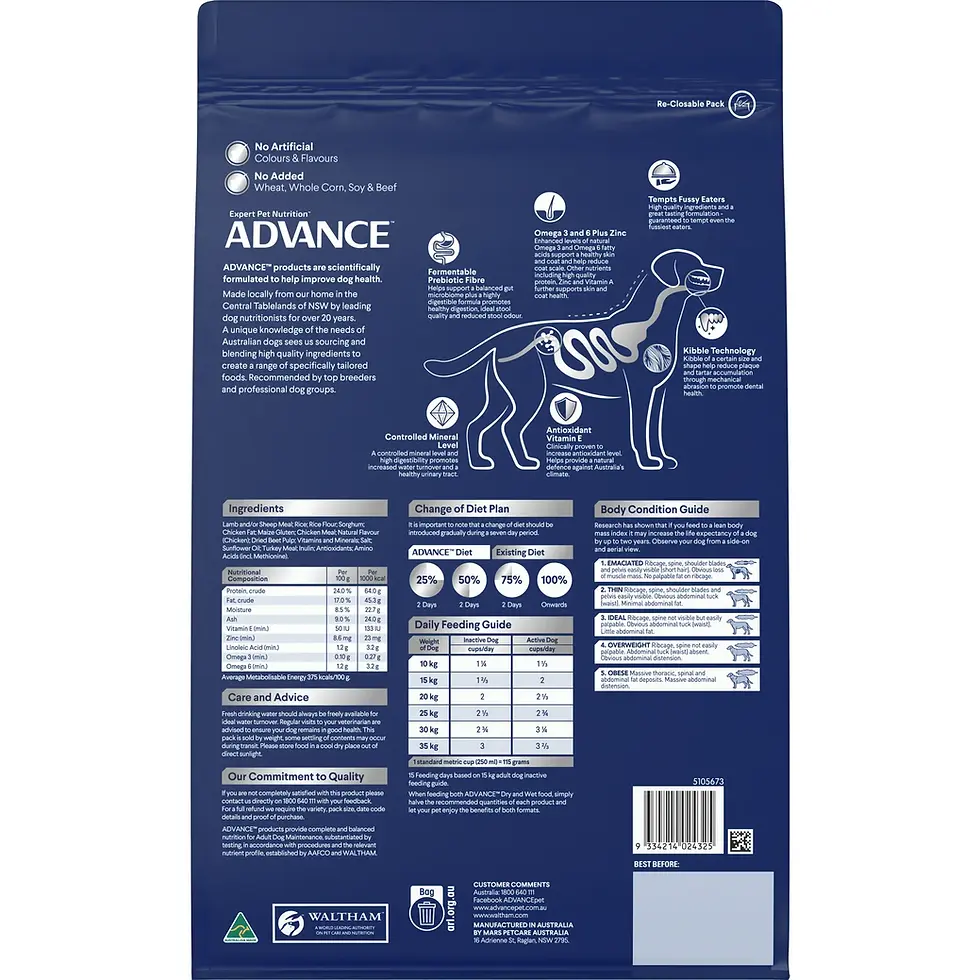 Thumbnail: ADVANCE Adult Medium Breed Lamb with Rice