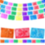 Miniatura: Paquete con 10 tiras de papel picado, Fiesta mexicana