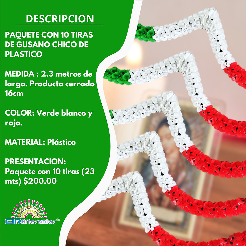 Thumbnail: Venta de plástico picado gusano tricolor chico