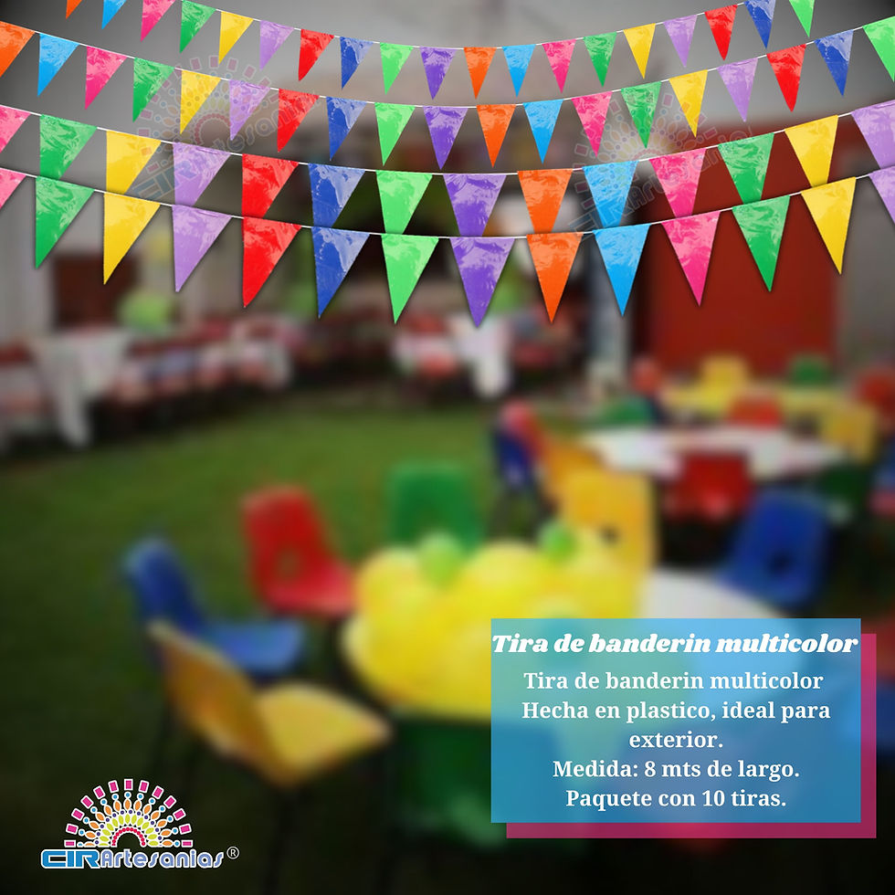 Miniatura: Venta de plástico picado banderines liso multicolor