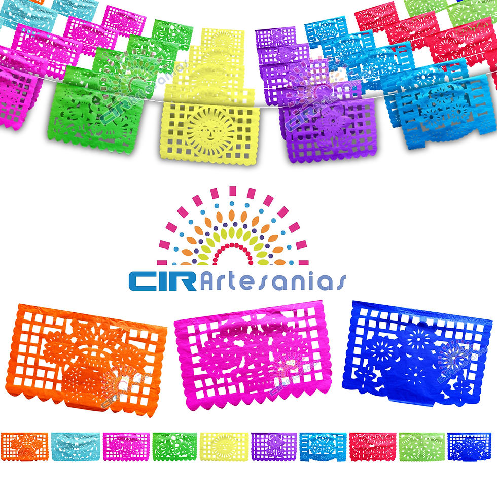 Miniatura: Tira de papel picado Toda ocasión Tamaño 1/4 | Paquete con 10 tiras, 50 metros