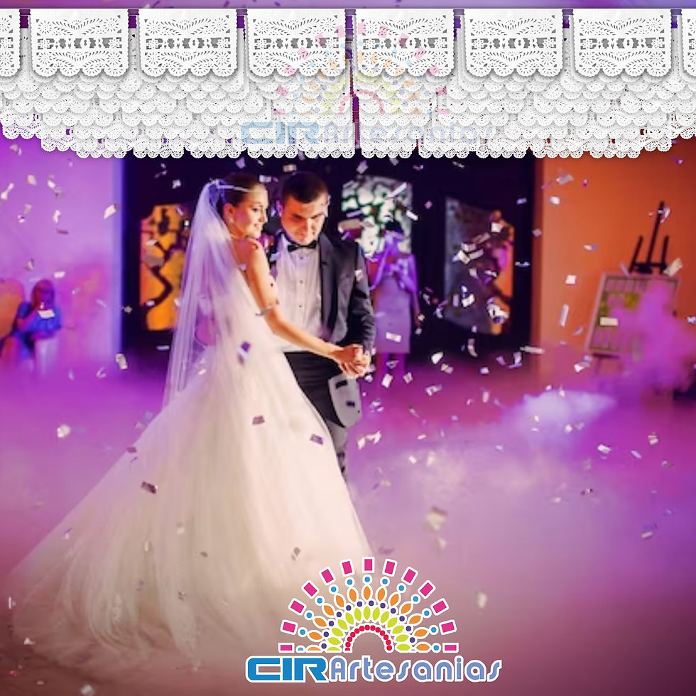 Miniatura: Papel picado AMOR / LOVE, Paquete con 10 Tiras.
