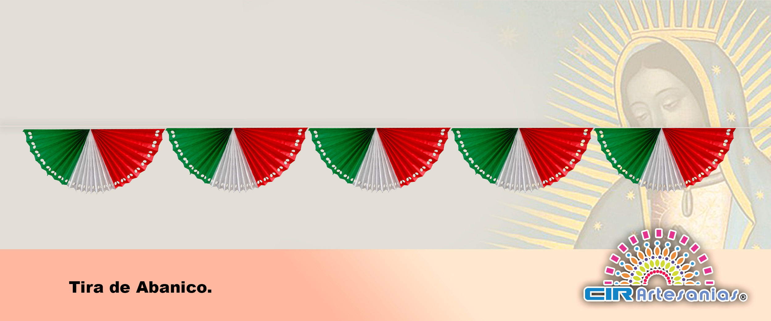 Tricolor Fan Strip. Pack with 10 strips