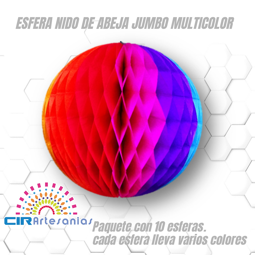 Miniatura: Esfera nido de abeja. Paquete con 10 piezas
