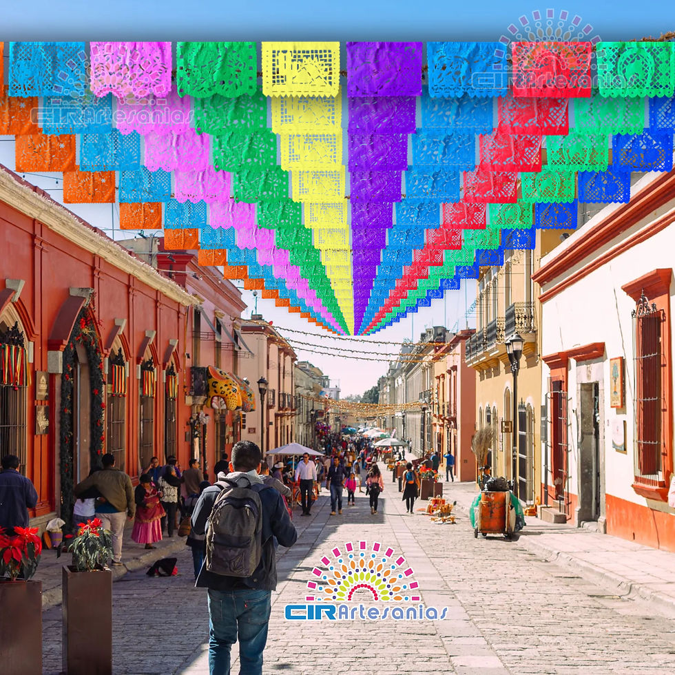 Miniatura: Paquete con 10 tiras de papel picado, Fiesta mexicana