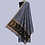 Thumbnail: Grey & Black Handwoven Chanderi Cotton Silk Suit Fabric With Elaborate Work