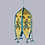 Thumbnail: Blue 6 Fold Palm Leaf Cut-Out Lamp