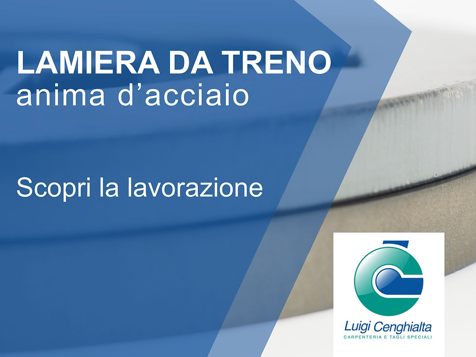 Taglio laser su lamiera da treno per carpenteria leggera