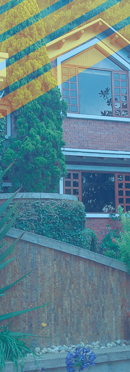 Vista de bella casa campestre.