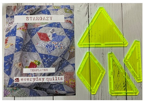 Thumbnail: Stargazy Quilt Pattern & Template Set - Sandra Boyle - everyday quilts