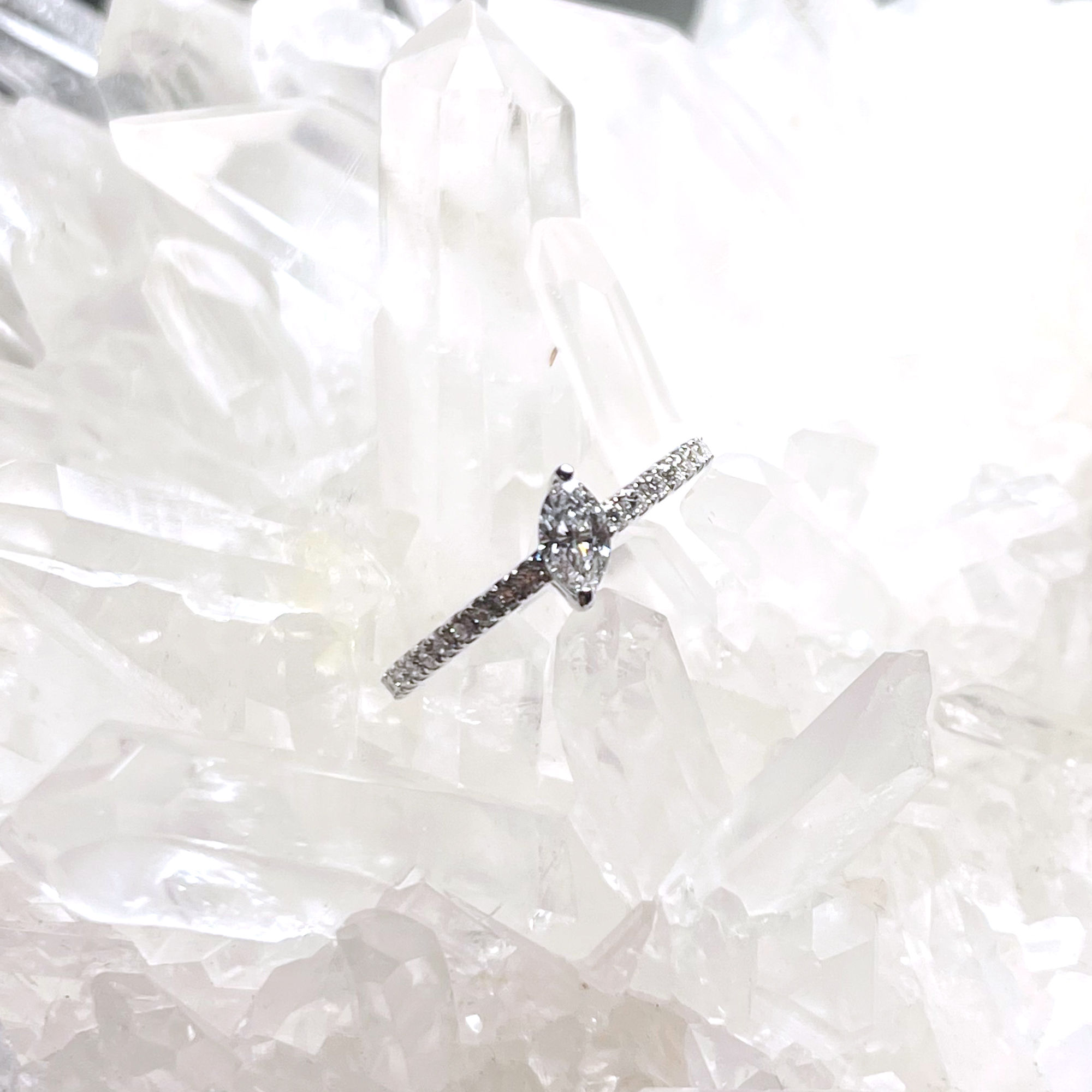 White Gold Marquise Diamond Ring