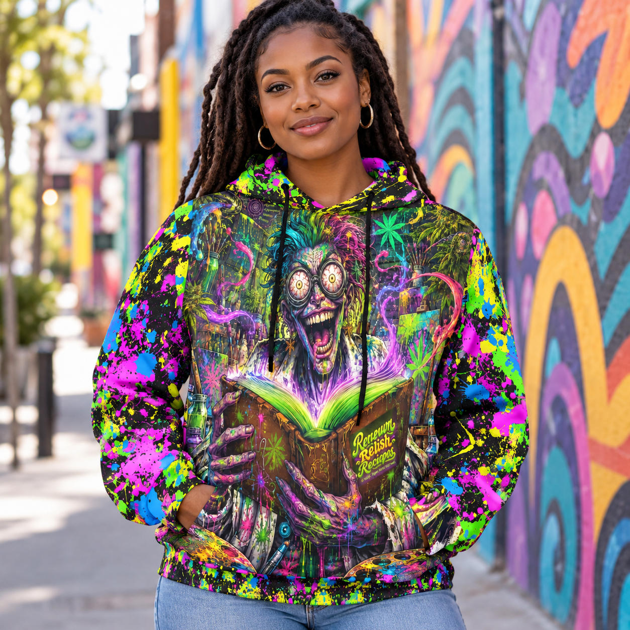 Dr. Indica Hoodie modeled lifestyle image