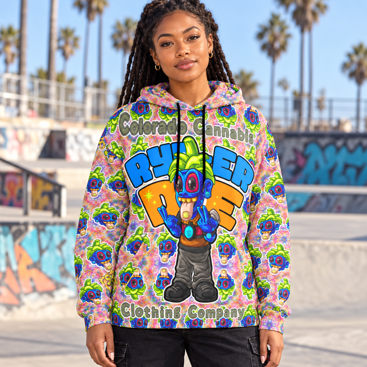 Ryder Die V1 Full-Body Tripster Hoodie modeled lifestyle image