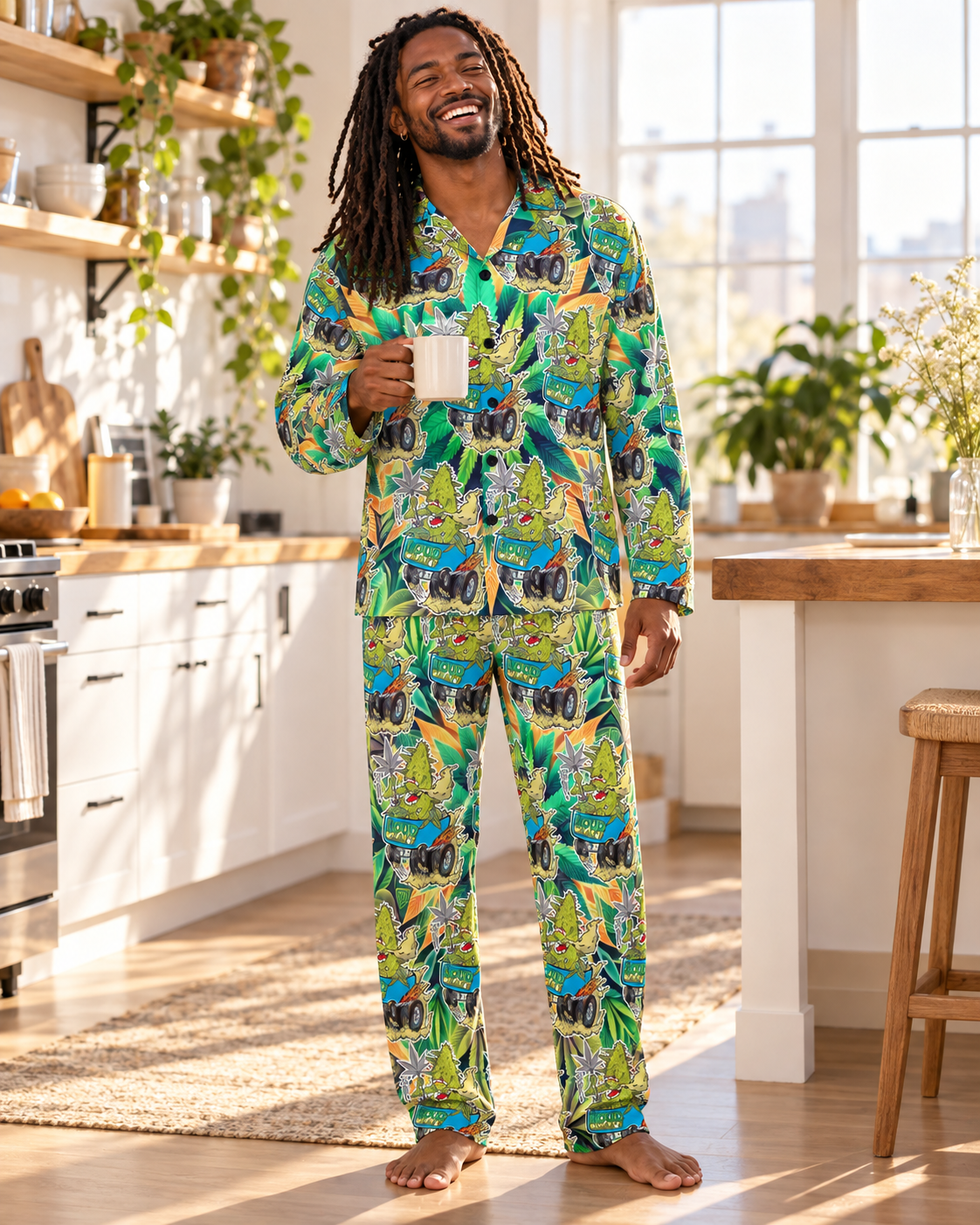 Loud Craft V7 Men's Pajama Set modeled lifestyle image