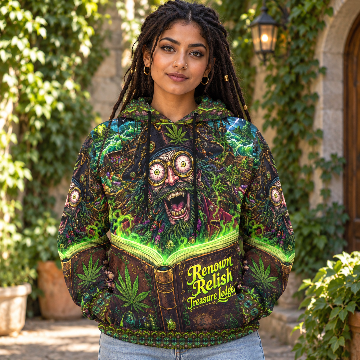 Relish Rewards Storybook Hoodie modeled lifestyle image