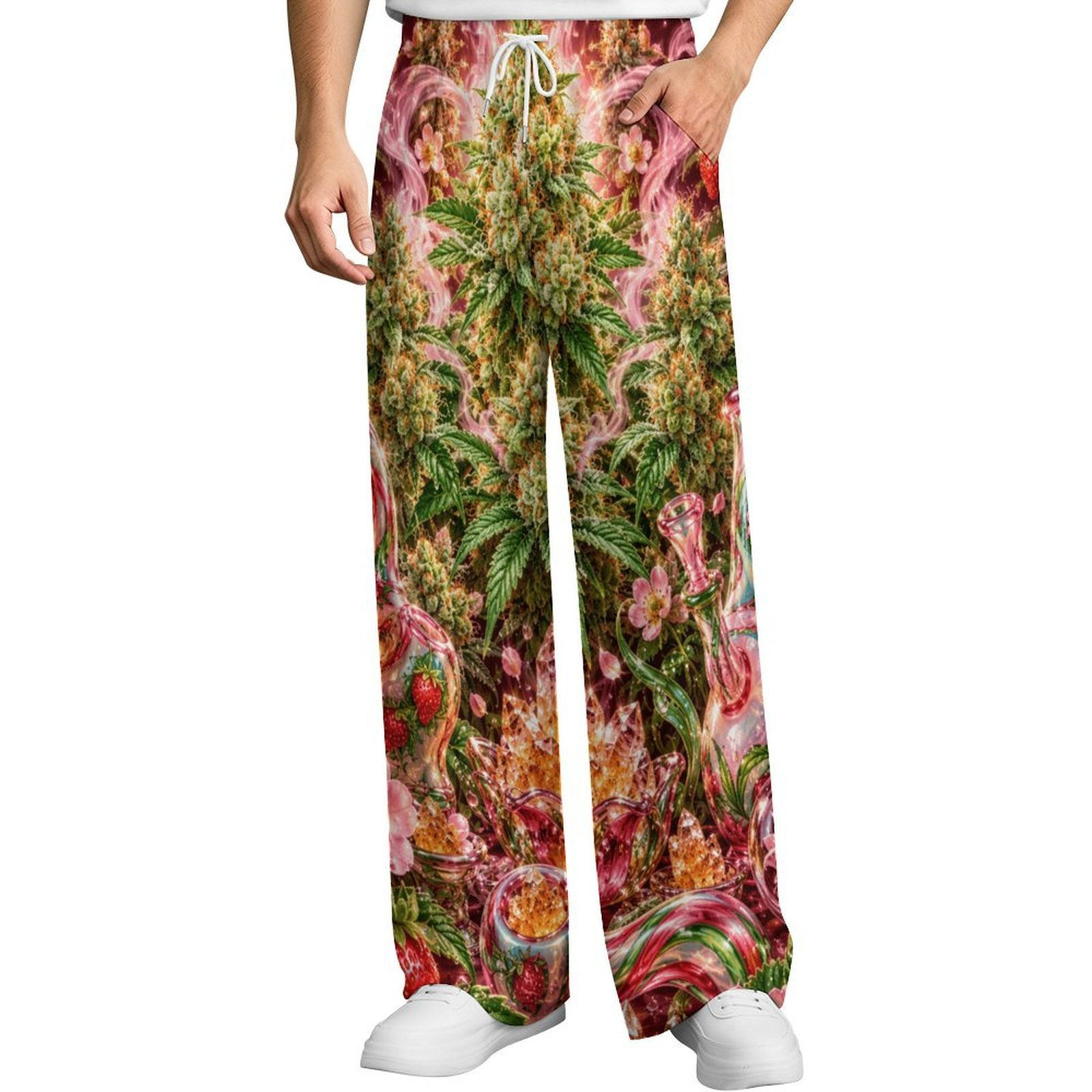 Strawberry Cough Wide-Leg Pants