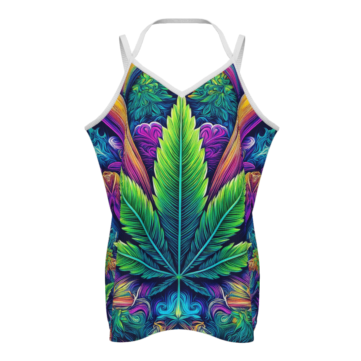 Emerald Leaf Women's Halter Top