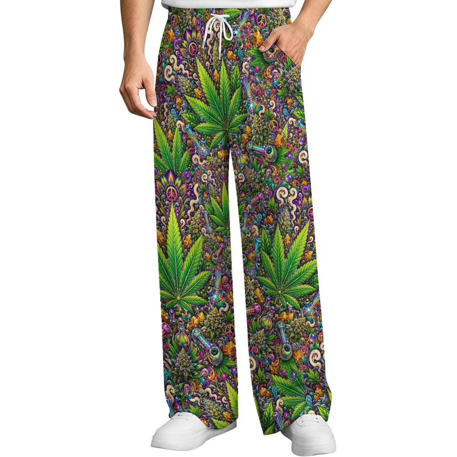 B side Wide-Leg Pants