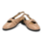 Thumbnail: Marswalk Stavanger Elegant Nude Beige Patent Slingback Flats for Women