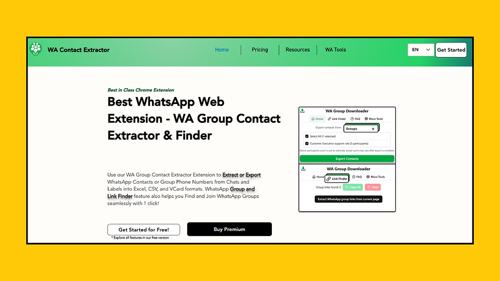 WA Contact Extractor & Group Link Finder