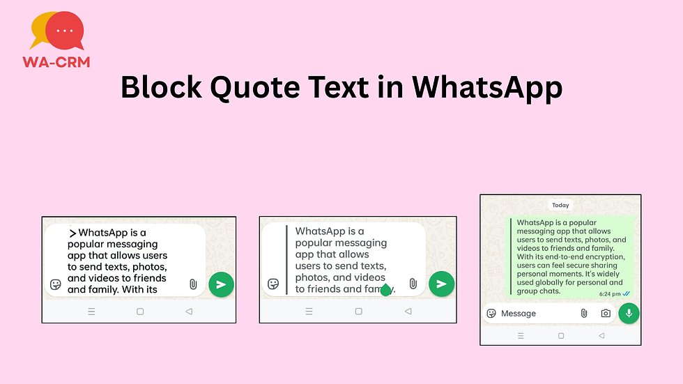 Block Quoting Code Styling in WhatsApp