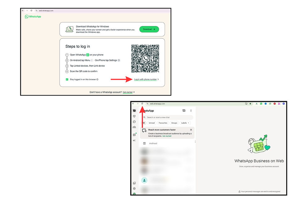 1. Refresh the Page or Re-Login to Fix WhatsApp Web Not Working