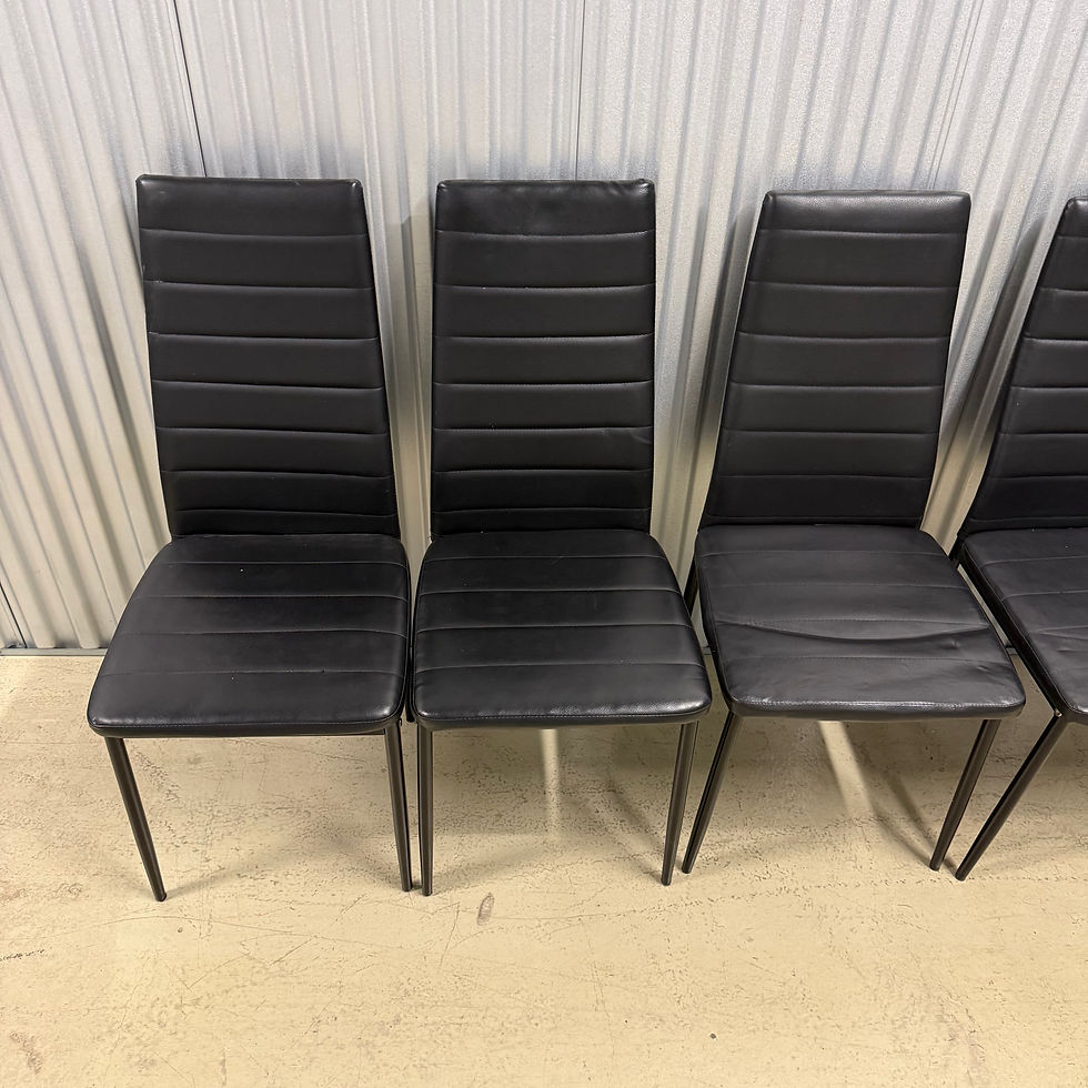 Thumbnail: (x6) Black Dining Chairs, in good condition.