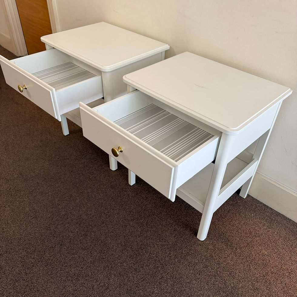Thumbnail: IKEA TYSSEDAL Bedside table Bedside Cabinet, White, in good condition. 