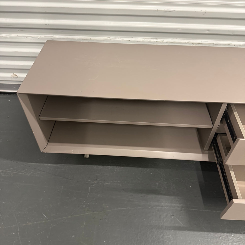 Thumbnail: TV Stand, TV bench with two drawers, in good condition. 