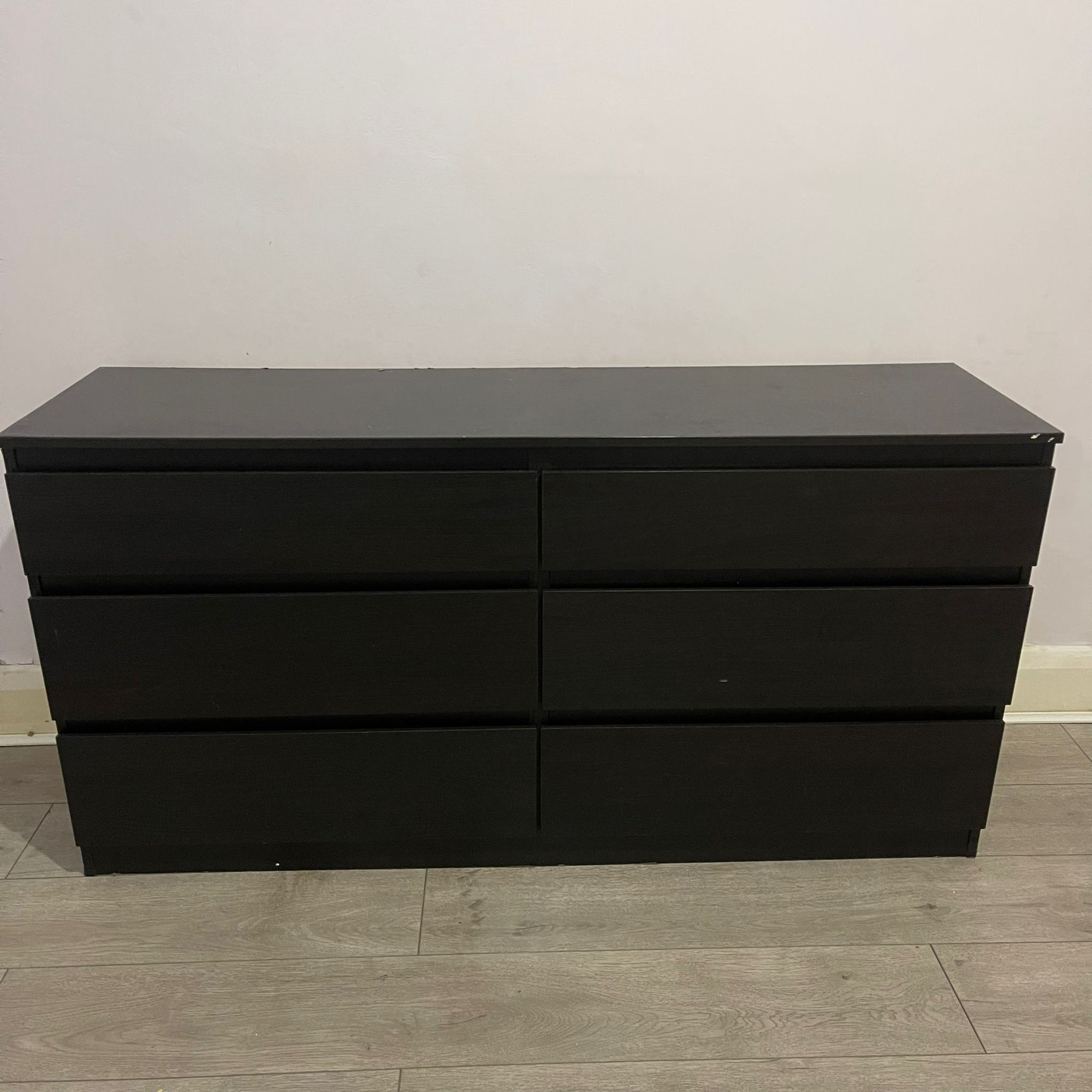 IKEA KULLEN black chest of 6 drawers, in good condition.