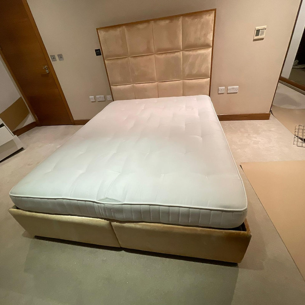 Thumbnail: Design DOUBLE BED and mattress, in good condition.