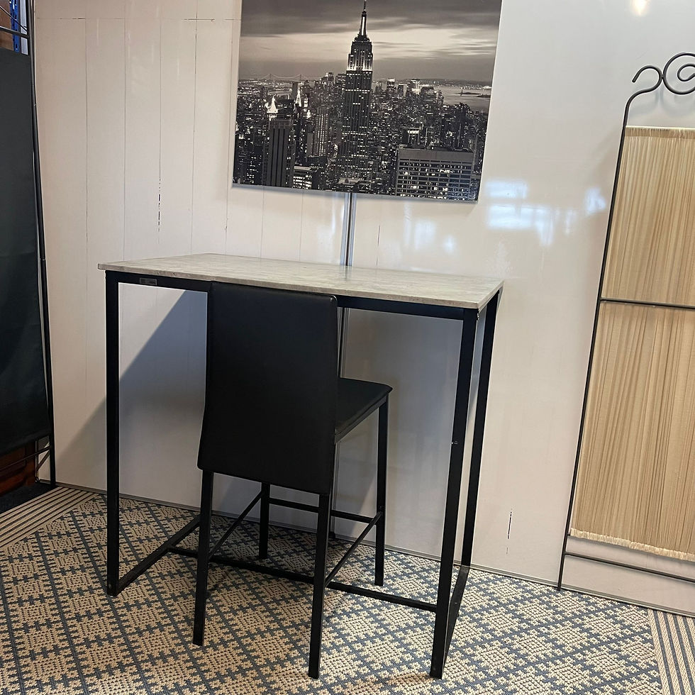 Thumbnail: Bar Set of 1 Bar Table and 1 Stool, in good condition. 