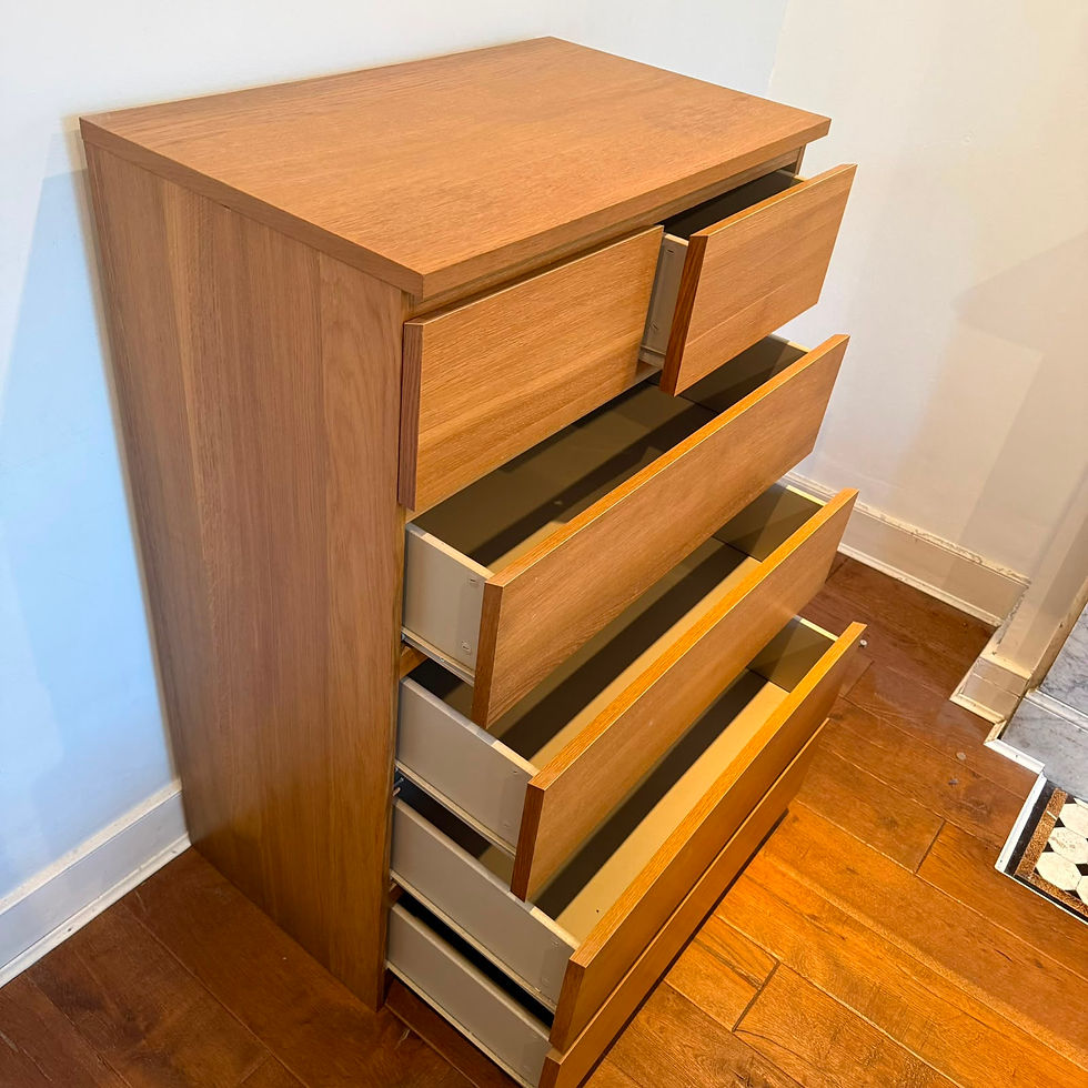 Thumbnail: IKEA MALM chest of 6 drawers, oak, in good condition. 