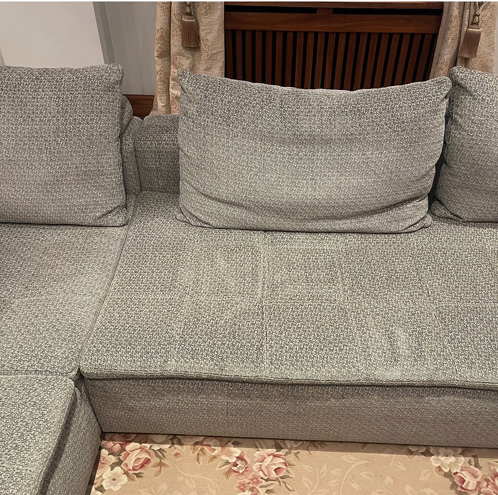 Thumbnail: BOCONCEPT CORNER SOFA LIGHT GREY FABRIC, IN GOOD CONDITION.