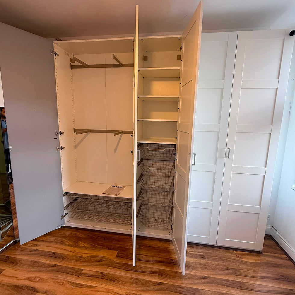 Thumbnail: IKEA PAX wardrobe with 8 doors, in good condition. 