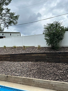 Retaining wall and rock fill
