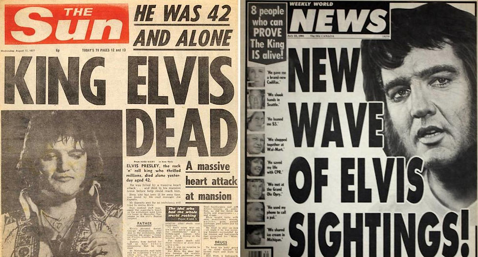 Real magazines published after Elvis Presley's death.